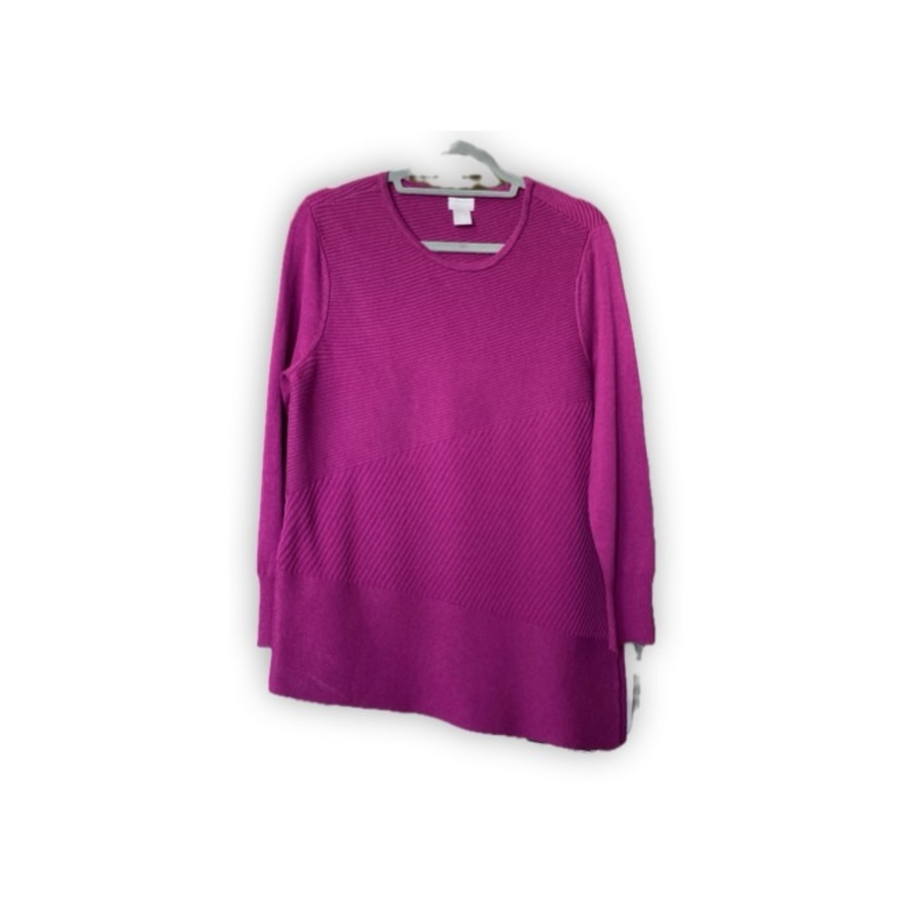Chico Rich Plum Knit Top Chico’s Size 1